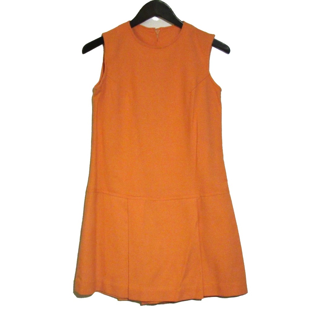 Vintage Orange Skort Culotte Dress Small